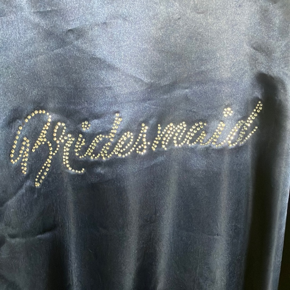 Bridesmaid Robe with Rhinestone Detail - Picture 2 of 7